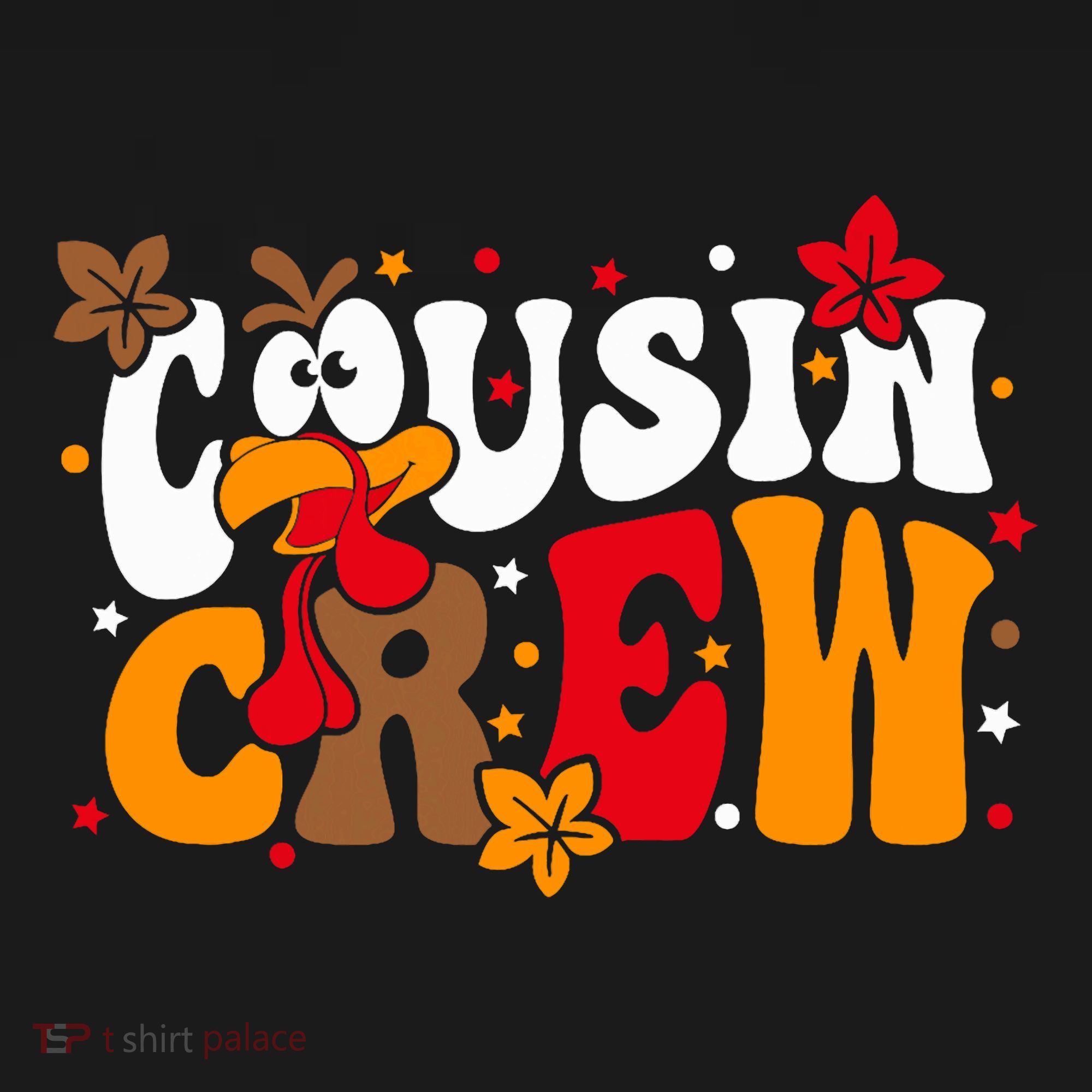 Cousin Crew Matching Shirts Turkey Face Thanksgiving Apron