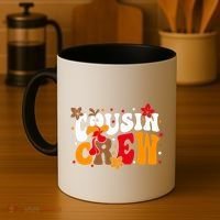 Cousin Crew Matching Shirts Turkey Face Thanksgiving Coffee Mug thumb 4