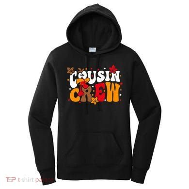 Cousin Crew Matching Shirts Turkey Face Thanksgiving Women's Hoodie