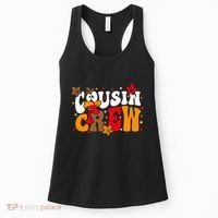Cousin Crew Matching Shirts Turkey Face Thanksgiving Women's Tank Top thumb 0