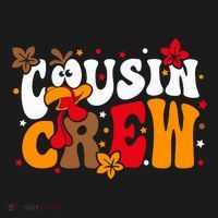Cousin Crew Matching Shirts Turkey Face Thanksgiving Toddler Hoodie thumb 2