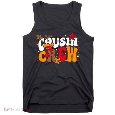 Cousin Crew Matching Shirts Turkey Face Thanksgiving Tank Top