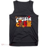 Cousin Crew Matching Shirts Turkey Face Thanksgiving Tank Top thumb 0