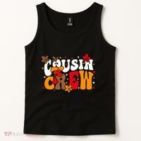 Cousin Crew Matching Shirts Turkey Face Thanksgiving Tank Top thumb 2
