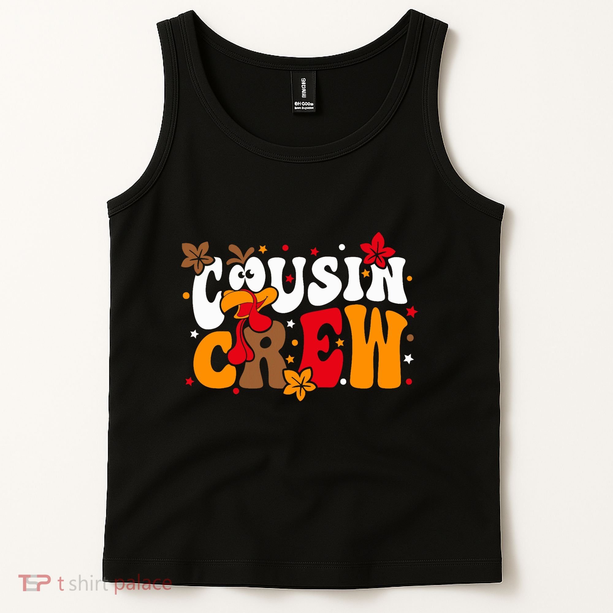 Cousin Crew Matching Shirts Turkey Face Thanksgiving Tank Top