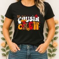 Cousin Crew Matching Shirts Turkey Face Thanksgiving Women's T-Shirt thumb 2