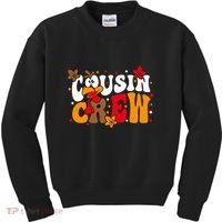 Cousin Crew Matching Shirts Turkey Face Thanksgiving Kids Sweatshirt thumb 0