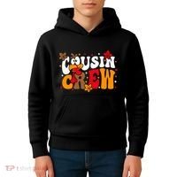 Cousin Crew Matching Shirts Turkey Face Thanksgiving Kids Hoodie thumb 4
