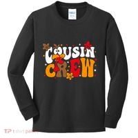 Cousin Crew Matching Shirts Turkey Face Thanksgiving Kids Long Sleeve Shirt thumb 0