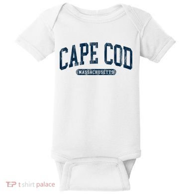 Cape Cod Massachusetts Retro Preppy Throwback Baby Bodysuit