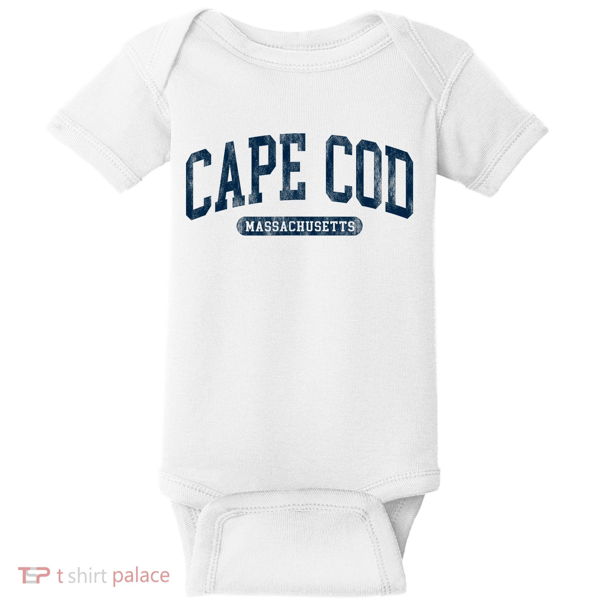 Cape Cod Massachusetts Retro Preppy Throwback Baby Bodysuit