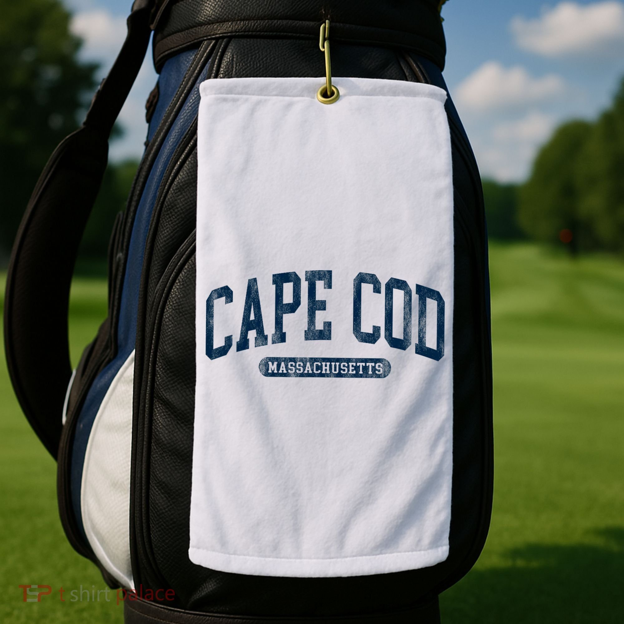 Cape Cod Massachusetts Retro Preppy Throwback Golf Towel