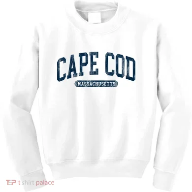 Cape Cod Massachusetts Retro Preppy Throwback Kids Sweatshirt