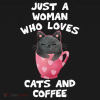 Cat Coffee Mug Just A Who Loves Cats And Coffee Gift Sustainable Bucket Hat thumb 2