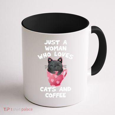 Cat Coffee Mug Just A Who Loves Cats And Coffee Gift Coffee Mug back