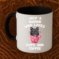 Cat Coffee Mug Just A Who Loves Cats And Coffee Gift Coffee Mug thumb 2