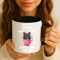 Cat Coffee Mug Just A Who Loves Cats And Coffee Gift Coffee Mug thumb 3