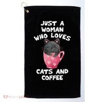 Cat Coffee Mug Just A Who Loves Cats And Coffee Gift Golf Towel thumb 0