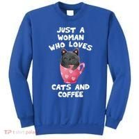 Cat Coffee Mug Just A Who Loves Cats And Coffee Gift Sweatshirt thumb 0