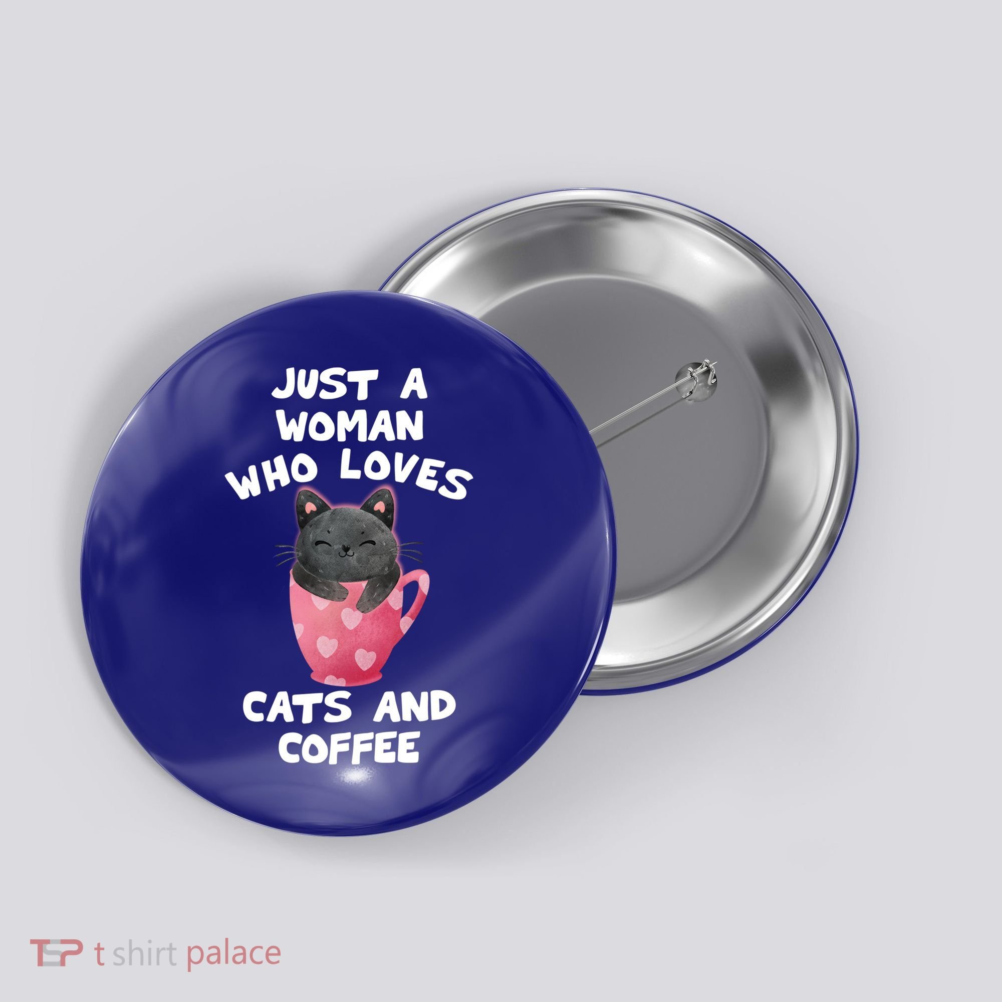 Cat Coffee Mug Just A Who Loves Cats And Coffee Gift Button