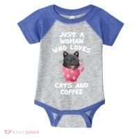 Cat Coffee Mug Just A Who Loves Cats And Coffee Gift Infant Baby Jersey Bodysuit thumb 0