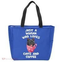 Cat Coffee Mug Just A Who Loves Cats And Coffee Gift Tote Bag thumb 0