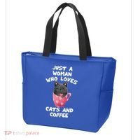 Cat Coffee Mug Just A Who Loves Cats And Coffee Gift Tote Bag thumb 3
