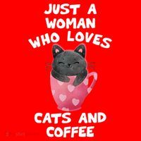Cat Coffee Mug Just A Who Loves Cats And Coffee Gift Santa Hat thumb 1