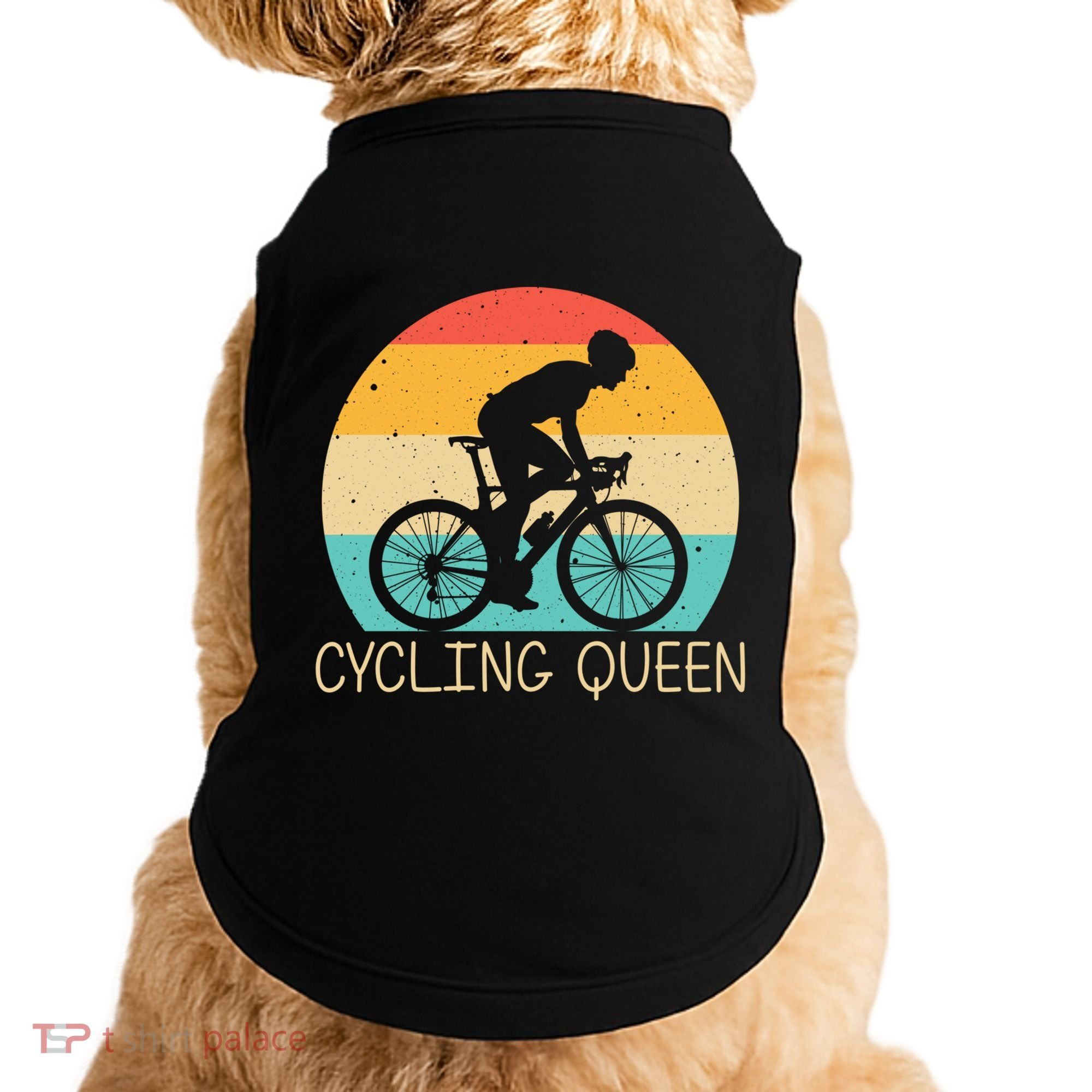 Cool Cycling Mom Cyclist Bicycle Mountain Biking Funny Gift Doggie Tank