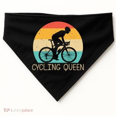 Cool Cycling Mom Cyclist Bicycle Mountain Biking Funny Gift USA-Made Doggie Bandana