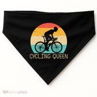 Cool Cycling Mom Cyclist Bicycle Mountain Biking Funny Gift USA-Made Doggie Bandana thumb 0