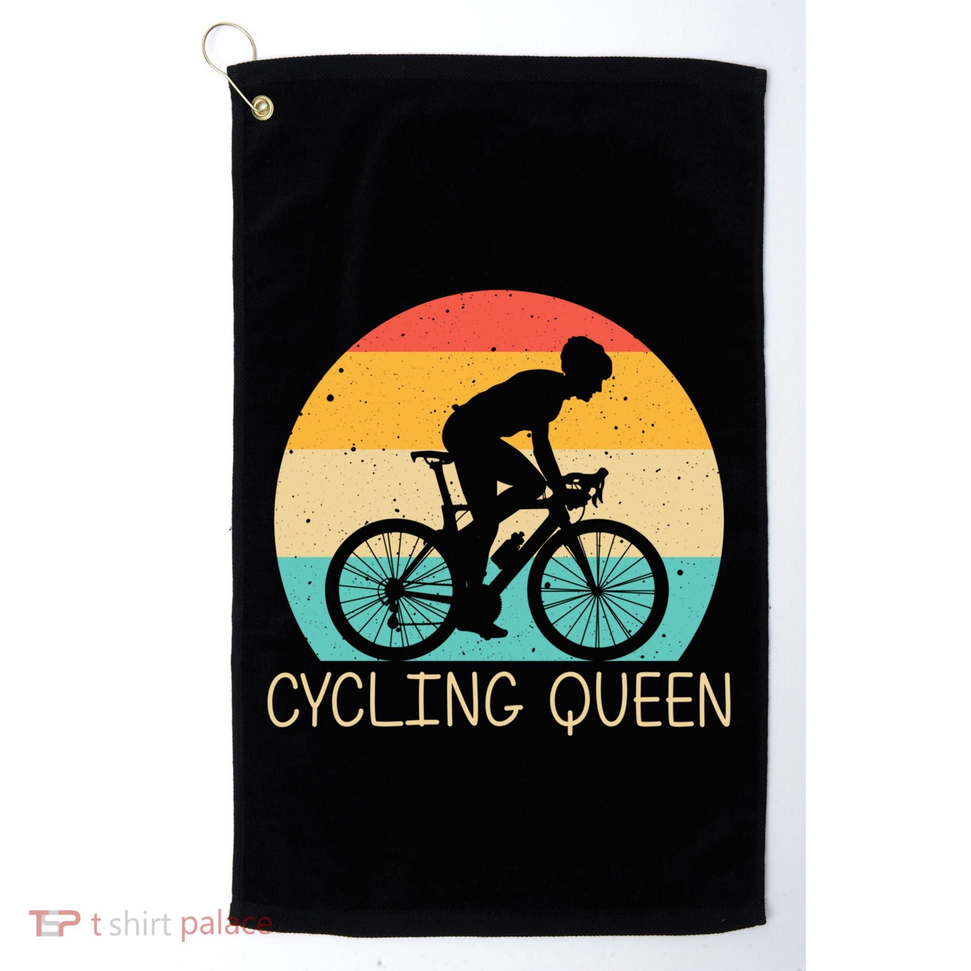 Cool Cycling Mom Cyclist Bicycle Mountain Biking Funny Gift Golf Towel