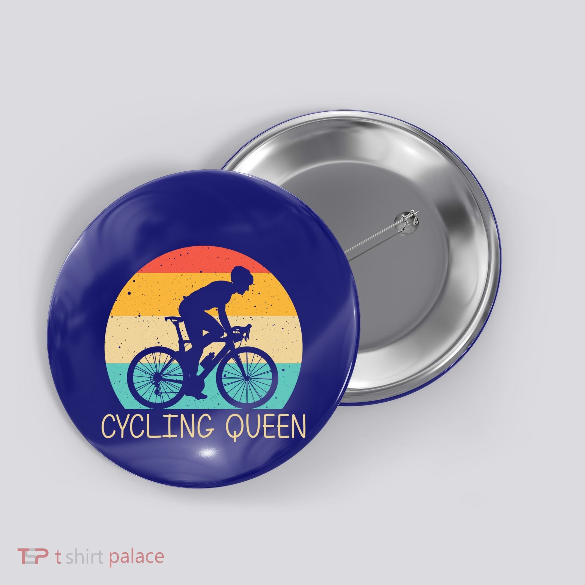 Cool Cycling Mom Cyclist Bicycle Mountain Biking Funny Gift Button