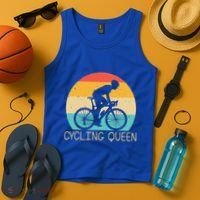 Cool Cycling Mom Cyclist Bicycle Mountain Biking Funny Gift Tank Top thumb 4