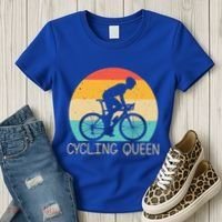 Cool Cycling Mom Cyclist Bicycle Mountain Biking Funny Gift Women's T-Shirt thumb 3