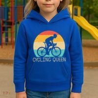 Cool Cycling Mom Cyclist Bicycle Mountain Biking Funny Gift Kids Hoodie thumb 3