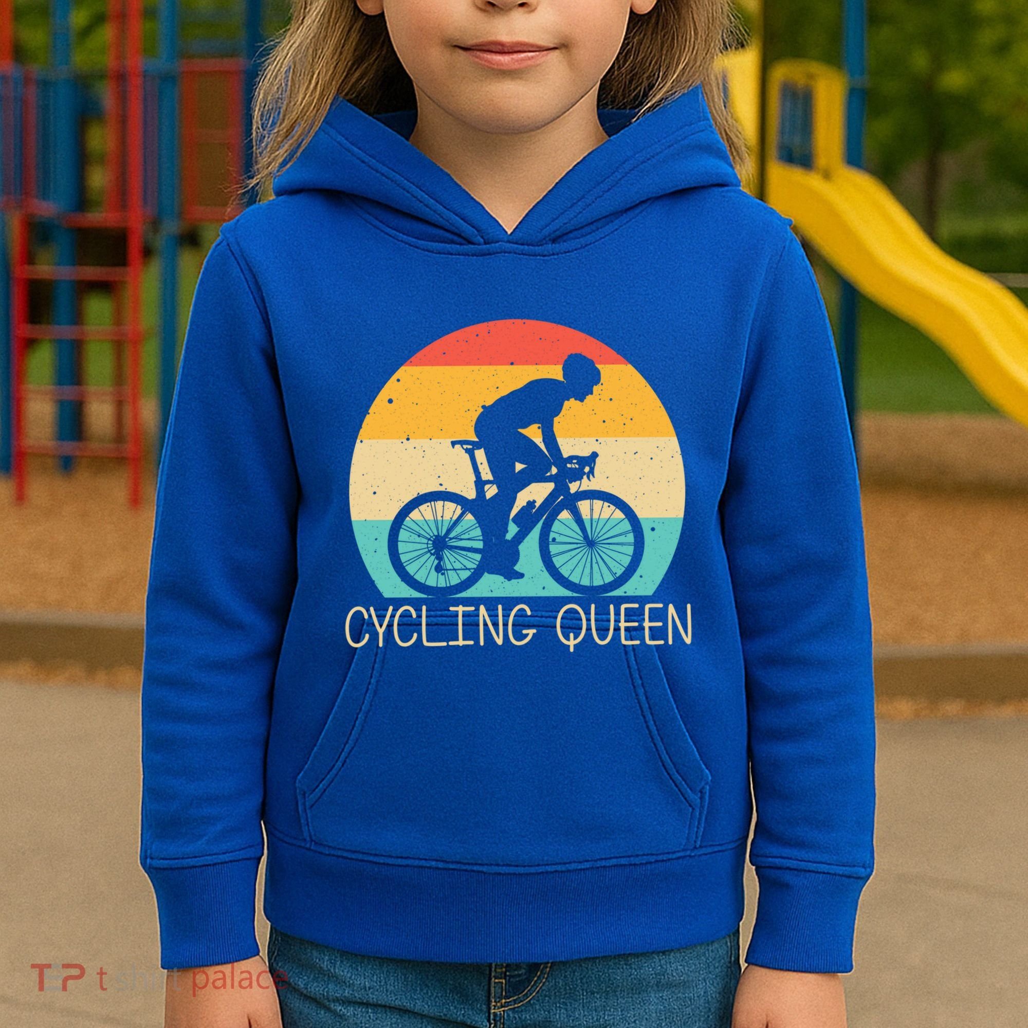 Cool Cycling Mom Cyclist Bicycle Mountain Biking Funny Gift Kids Hoodie