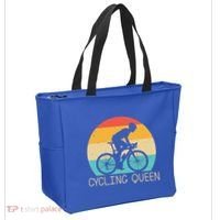 Cool Cycling Mom Cyclist Bicycle Mountain Biking Funny Gift Tote Bag thumb 2