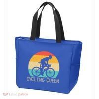 Cool Cycling Mom Cyclist Bicycle Mountain Biking Funny Gift Tote Bag thumb 3