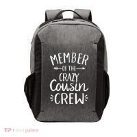Crazy Cousin Member Of The Crazy Cousin Crew Vector Backpack thumb 0