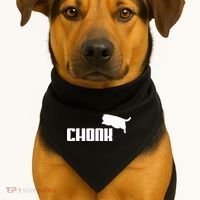 Chonk Cat Meme Funny USA-Made Doggie Bandana thumb 1