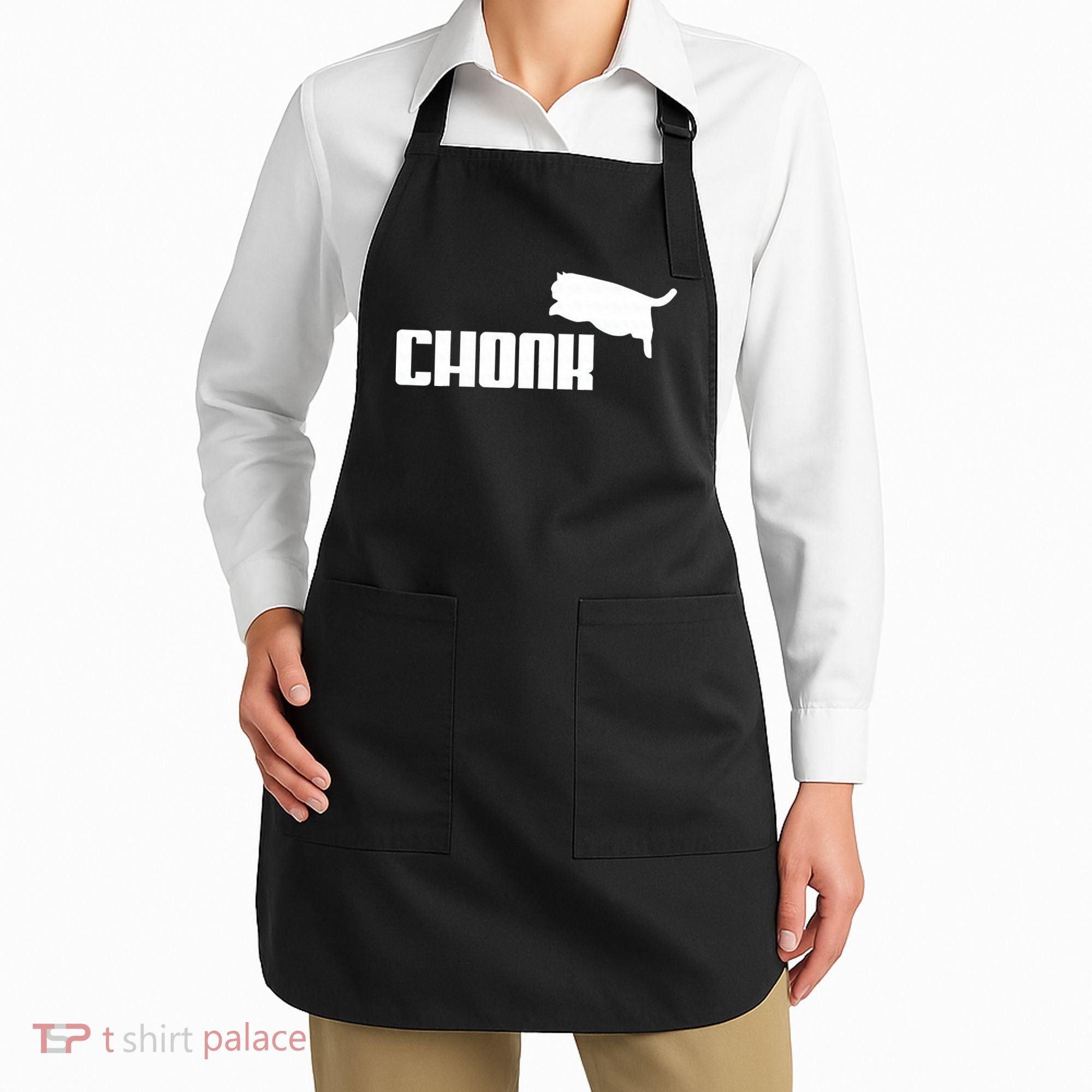 Chonk Cat Meme Funny Apron