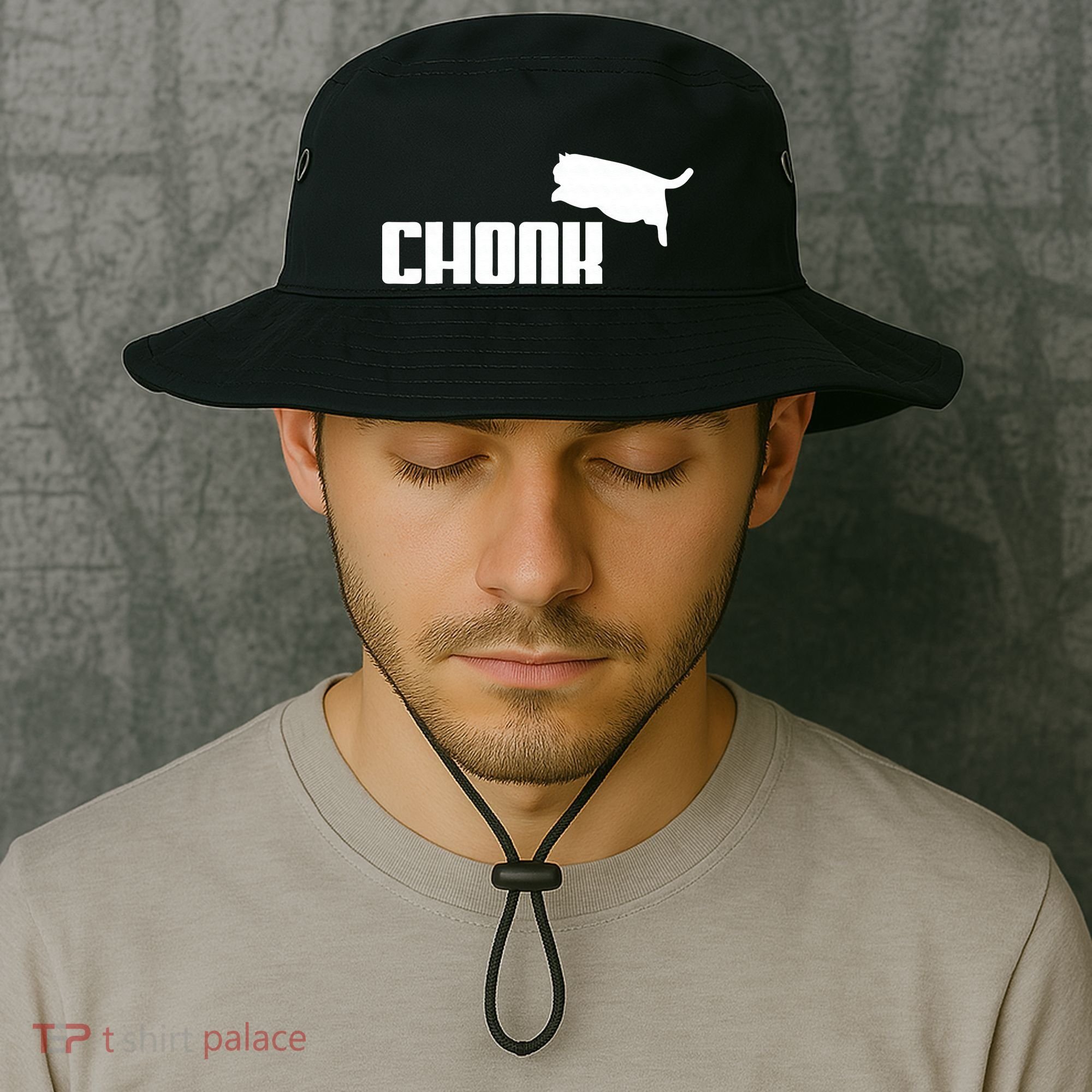 Chonk Cat Meme Funny Bucket Hat