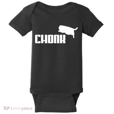 Chonk Cat Meme Funny Baby Bodysuit