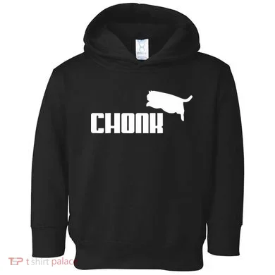 Chonk Cat Meme Funny Toddler Hoodie