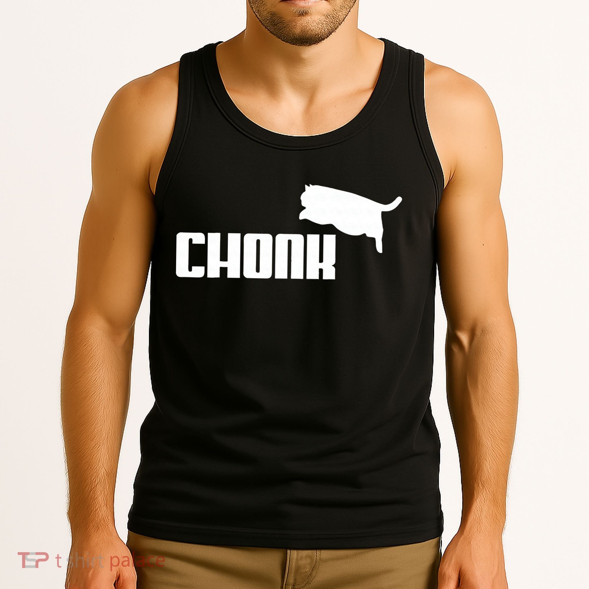 Chonk Cat Meme Funny Tank Top