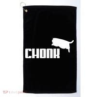 Chonk Cat Meme Funny Golf Towel thumb 0