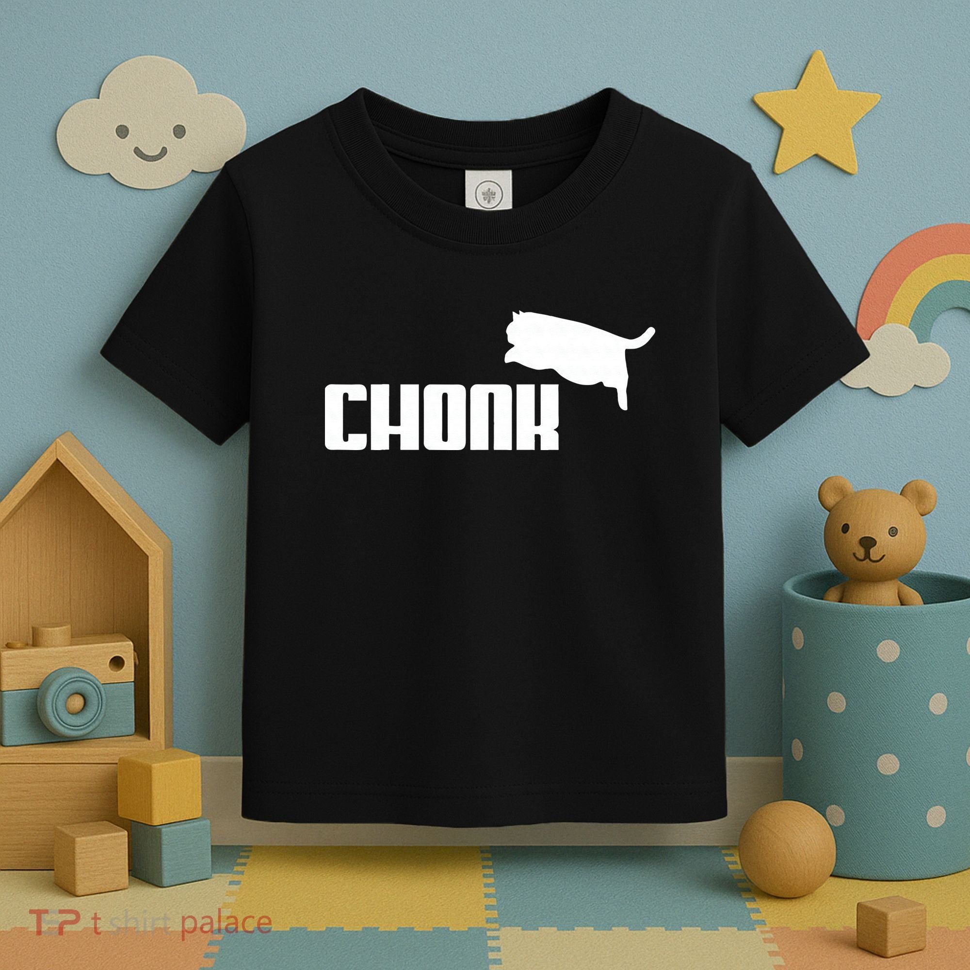 Chonk Cat Meme Funny Toddler T-Shirt