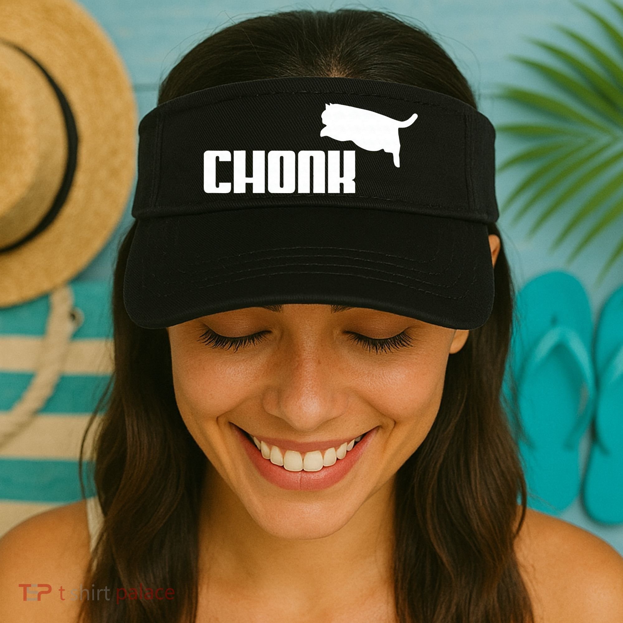 Chonk Cat Meme Funny Visor