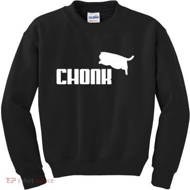 Chonk Cat Meme Funny Kids Sweatshirt